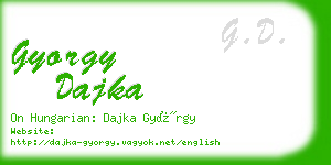 gyorgy dajka business card